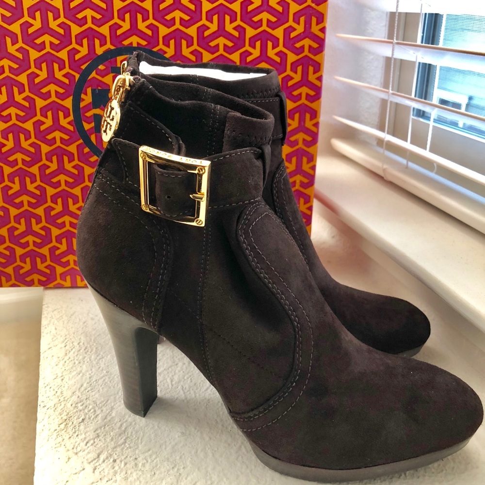 Tory Burch Melrose Kid Suede ankle boots